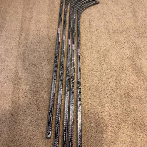 5 Pack Vapor 1X Hockey Stick Lefty Mid Senior Pro Stock Custom Maroon Color