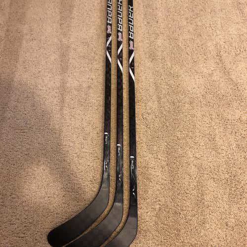3 Pack Custom Maroon Vapor 1X Lite Hockey Stick Lefty Mid Senior Pro Stock