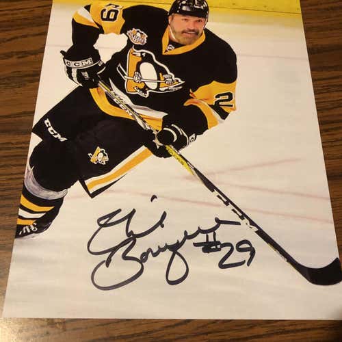 Pittsburgh Penguins Phil Bourque Autographed 8x10