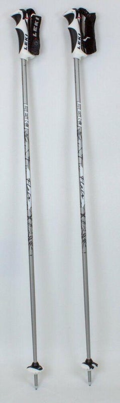 $150 LEKI Flair Trigger S Compatible Ski Poles 105CM 42" Downhill Skiing Silver