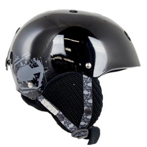 NEW High End $120 Adult Mens Capix Black Team Snowboard Ski Helmet SM/MED LAR/XL