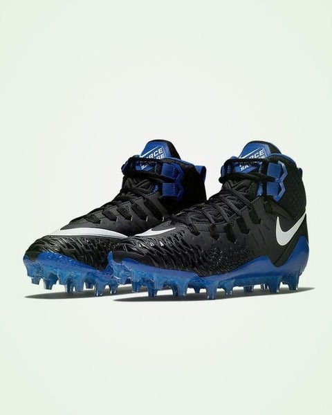 New Nike Force Savage Pro Football Cleats Black Royal Blue 880144-014 Size 11