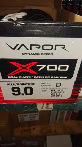 New Bauer Vapor X700 Hockey Goalie Skates Senior Size 9