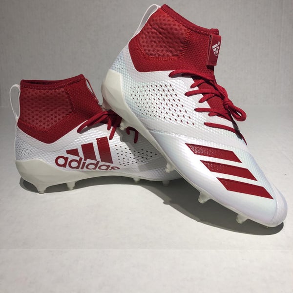 Adidas Adizero 5-Star 7.0 Lacrosse/ Football Cleats Size 12.5 Mid Red/White.