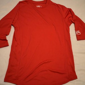 Rawlings Base Layer Compression Shirt - Red - Youth Small