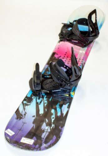 NEW Womens RARE Joyride City Dots Snowboard & Black Firefly Bindings 155CM No Trades
