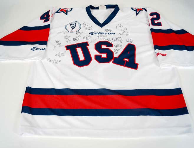 One of a Kind - 2011 Team USA Jersey Signed by the team - Max Seibald Jersey