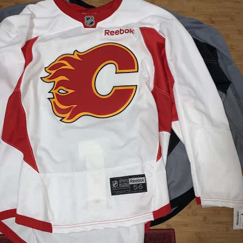 New Flames White 56 3.0 Practice Reebok Jersey Pro Stock