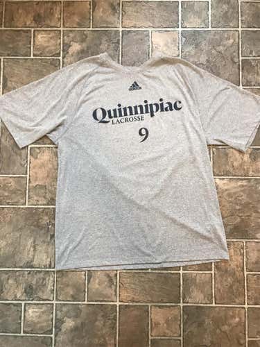 Quinnipiac University Adidas Lacrosse Shooting Shirt - Gray - Large
