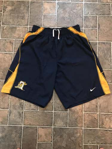 Quinnipiac University Lacrosse Nike Game Shorts - Blue/Gold - Large