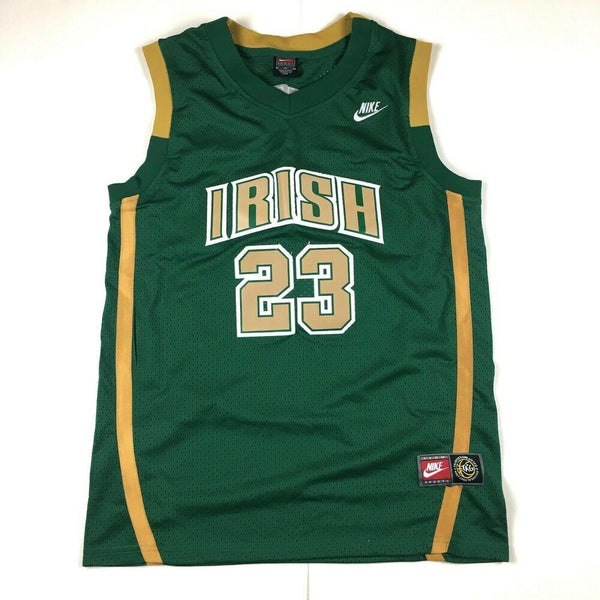 Nike LeBron James Saint Vincent Saint Mary's Basketball Jersey #23 Green + White Stitch