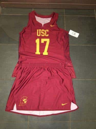 New Nike Womens USC TROJANS Lacrosse #17 Jersey & Kilt Womens Medium $130