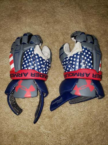 USA themed Under Armour Command Pro Lacrosse Gloves