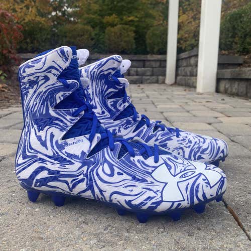 Brand New White and Royal Under Armour highlight size 10.5