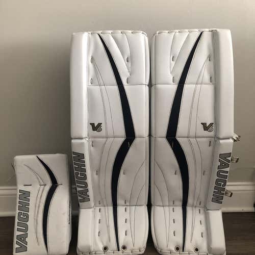 34"+2 Velocity V6 Goalie Leg Pads And Blocker Senior Pro