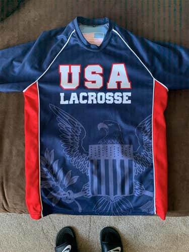 Boys Medium/Large  USA Lacrosse Shirt