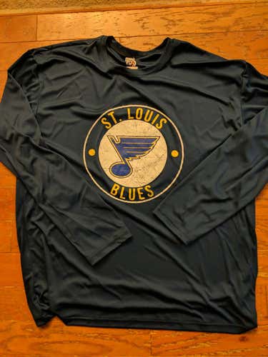 St. Louis Blue NHL Men's Large Long Sleeve Shirt Adult