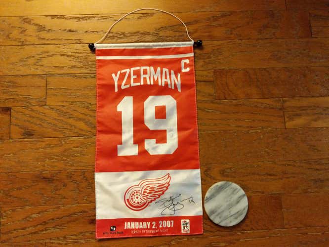 Steve Yzerman Detroit Red Wings Number Banner