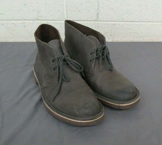 Clarks Gray Leather Desert Boots w/Gum Soles US Men's Size 11.5 EU 45 GREAT LOOK