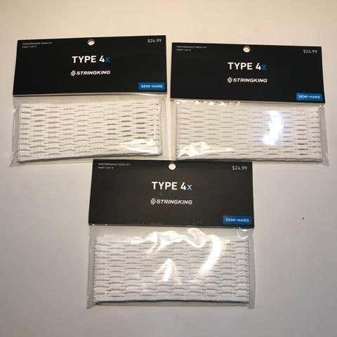 3 PACK New StringKing Type 4X White Performance Mesh