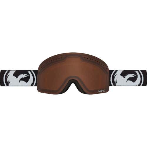 Dragon Alliance NFXS Ski Goggles Jet Amber + bonus Yellow lens New