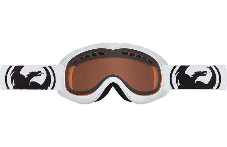 Dragon Alliance DX Ski Goggles Powder Amber/White 722-5847 NEW