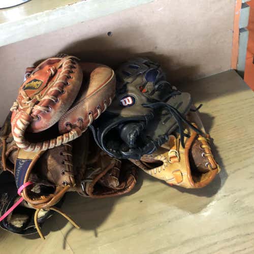 Lot Of 6 Rawlings / Other Baseball Gloves