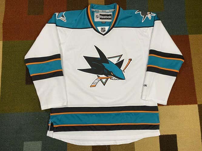 San Jose Sharks Reebok Premier 2018-13 Away White Jersey - L