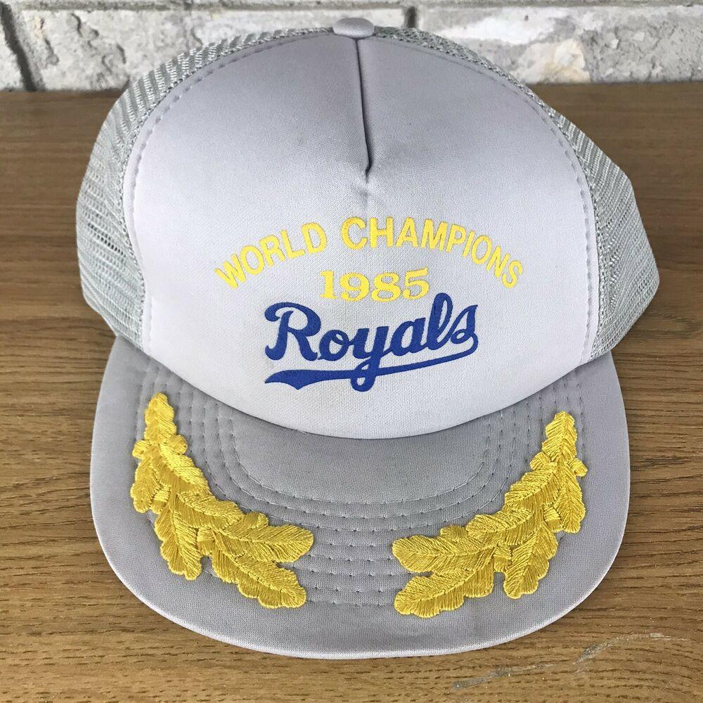 Vintage 80's Kansas City Royals Snapback Trucker Hat 