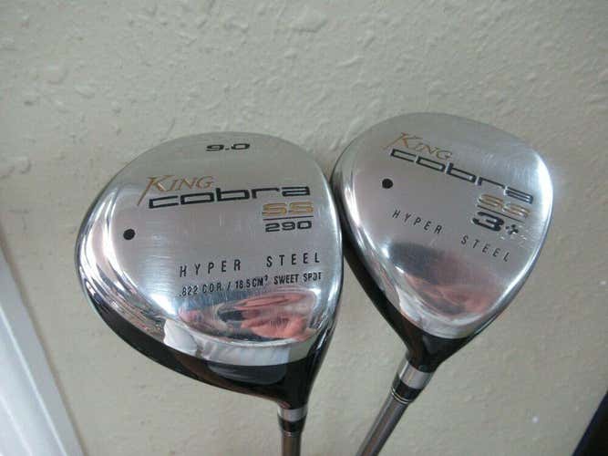 KING COBRA SS HYPER STEEL 9* DRIVER & 3+ WOOD SET ALDILA FACTORY GRAPHITE STIFF