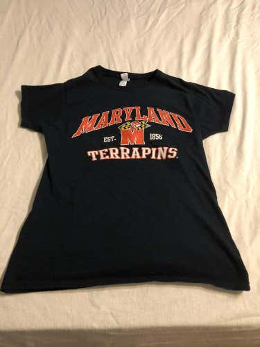 Maryland Terrapins NCAA Women’s Large Short Sleeve Shirt Ladies College Apparel