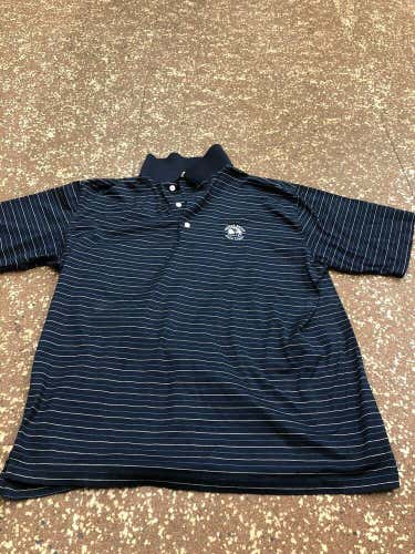 Pebble Beach Golf Links Adult XL Short Sleeve Polo Shirt Navy Good Condition