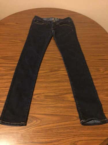 American Eagle Womens Size 2 Stretch Skinny Jeans Dark Wash Blue Outfitters AEO