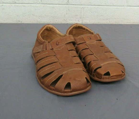 OluKai Mohalu Fisherman Brown Leather Sandals US Men's 10 EU 43 NEW LOOK