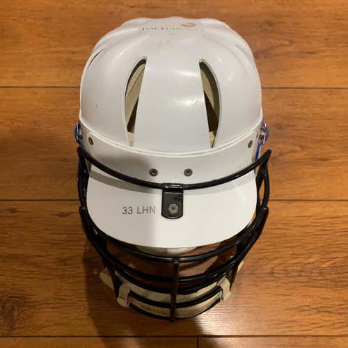 Vintage White Bacharach Lacrosse Helmet