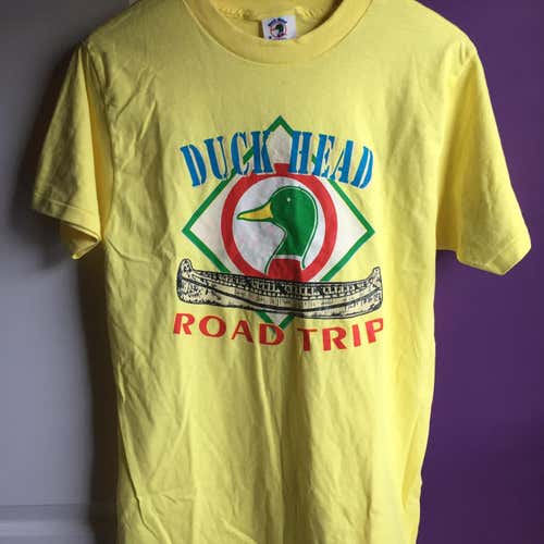Vintage 90’s Duck Head Roadtrip Sz Medium Yellow Shirt Adult