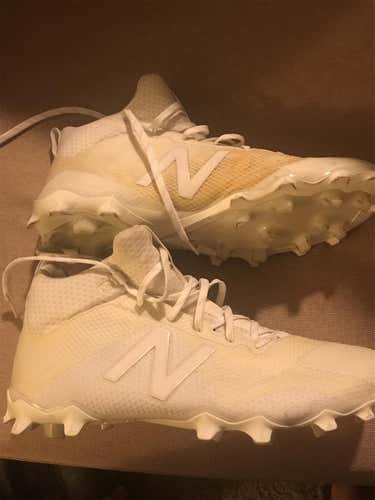 Used New Balance Freeze Cleats All White Limited Edition Size 11