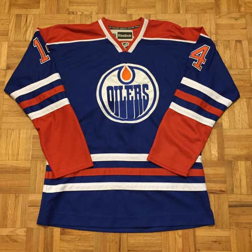 Jordan Beetle Edmonton Oilers Reebok Size 54 Jersey Fight Strap
