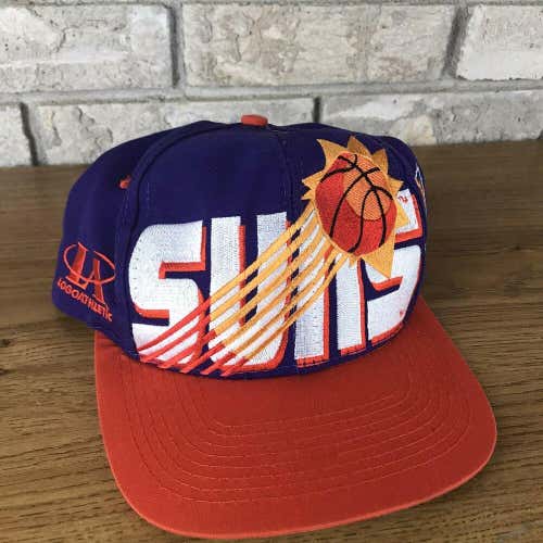 Vintage 90s Logo Athletic Big Logo Snapback Hat Phoenix Suns Spellout NBA Rare