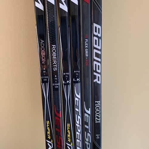 LH sticks. Assorted CCM Pro Stocks. Malkin pro, P. Kane Pro, P90, P28, Pm9!