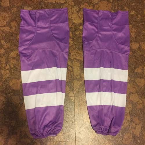 Hockey Fights Cancer Socks Lavender Purple Pink Pro Stock