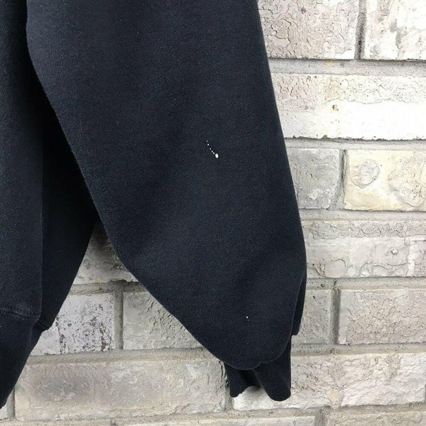 Vintage Jerzees Super Sweats Fits Mens XL Black Hacienda Qtr Zip