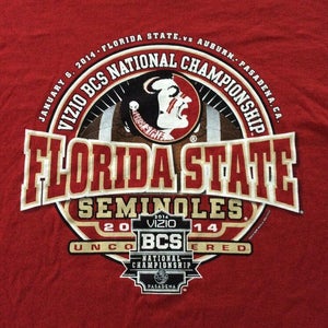florida state seminoles national championship shirt 2014 Bcs Men’s Size Xl Box A