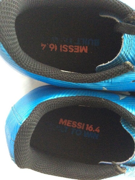 Horizontal picnic realidad Adidas Messi 16.4 FG Boys Youth Soccer Cleats Size 5.5 Blue Gray Box 1 |  SidelineSwap