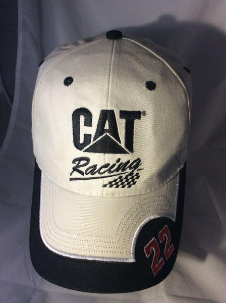 CAT #22 Bill Davis NASCAR Racing Baseball Cap Hat Caterpillar Strap Back Box 1
