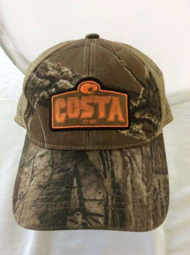Costa Fishing Bait Mesh Snapback Camo Trucker Hat Baseball Hat Cap Box 1