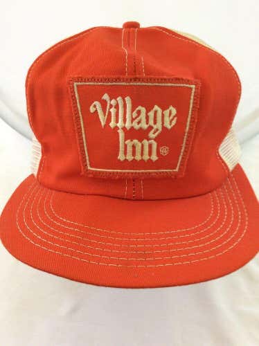 Vintage Village Inn Restaraunt Patch trucker Hat K Products Snap Back Box 2