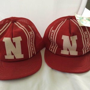Vintage Nebraska Cornhuskers Snap Back Trucker Hat Lot Musicap Box 2