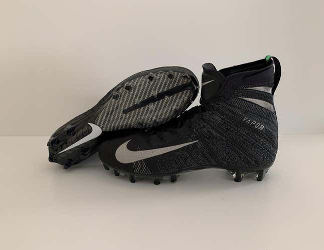 NEW! Size 10.5 Nike Vapor Untouchable 3 Elite 'Black Metallic Silver' Lacrosse/Football Cleats
