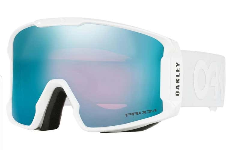 White Large Unisex Oakley LineMiner factory pilot Ski Goggles